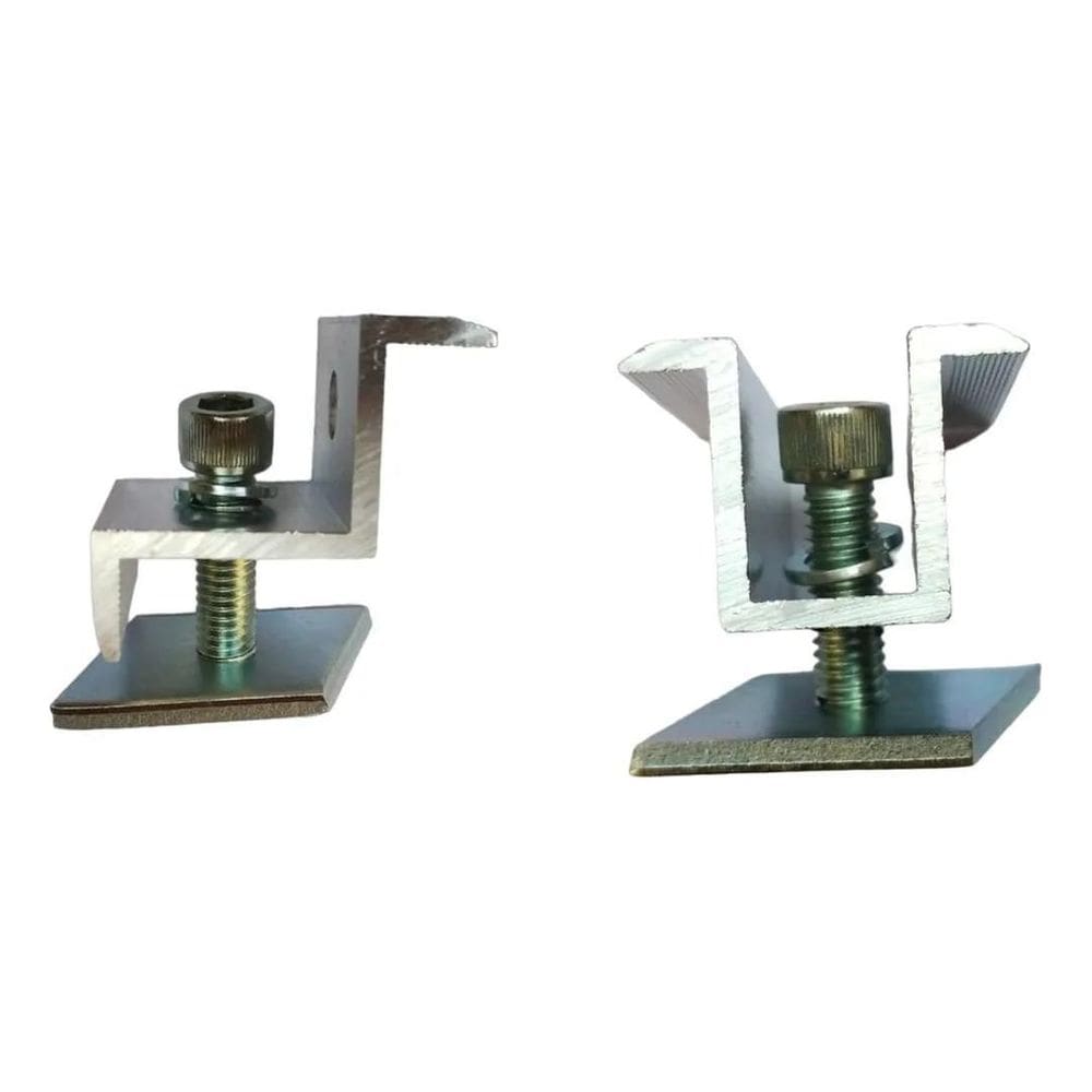 Kit Com 20 Presilhas Grampos Para Placa Painel Solar