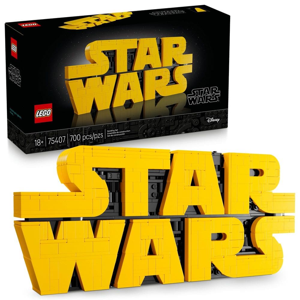 Blocos de construção LEGO Star Wars Logotipo de Star Wars construído em tijolos