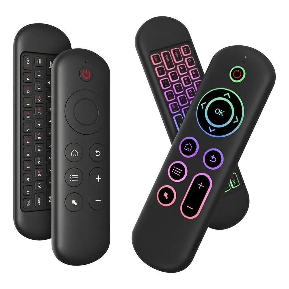 5X Controle Remoto Air Mouse Mini Teclado Luminoso Rgb