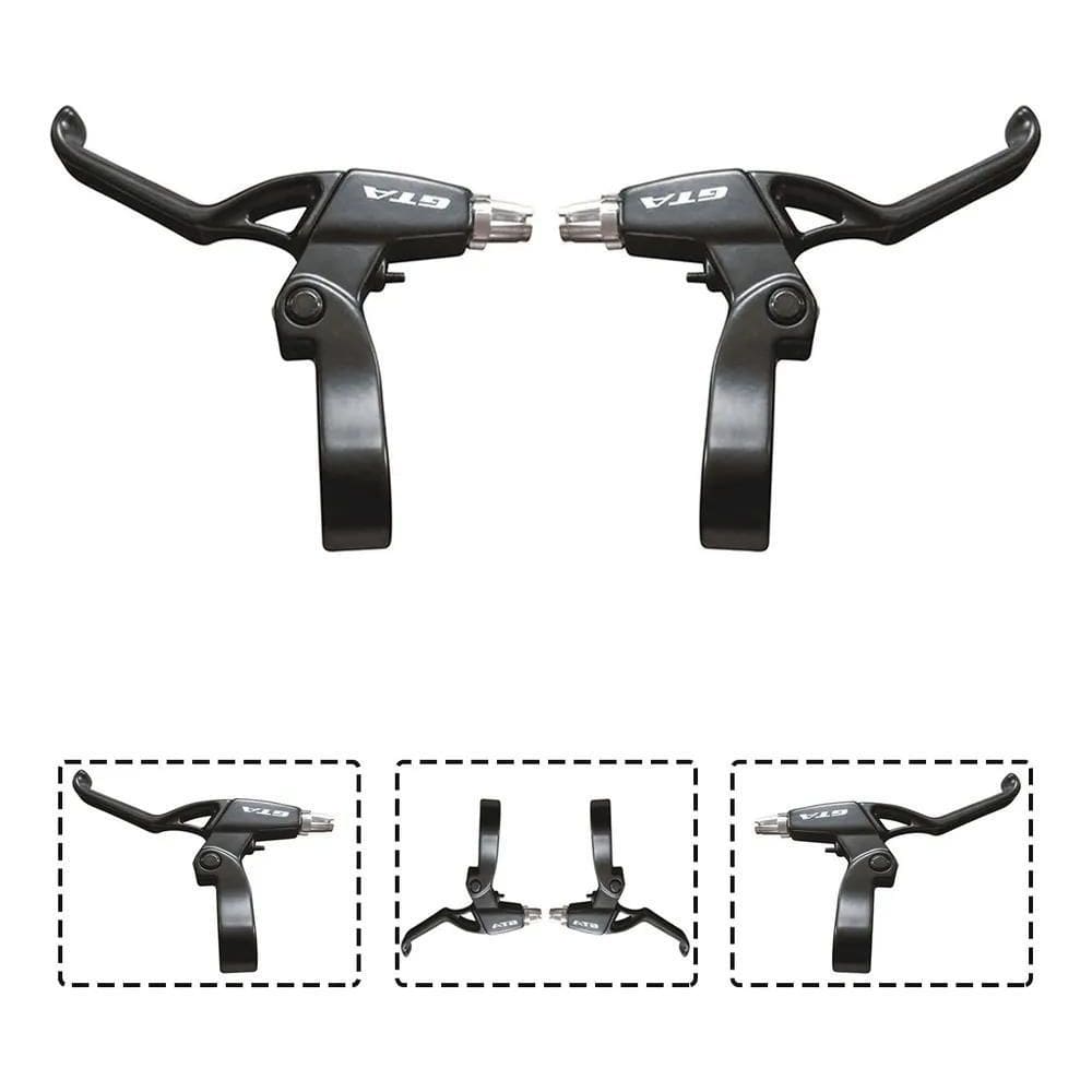 Manete De Alumínio Preto V-Brake / Freio Disco Para Bike