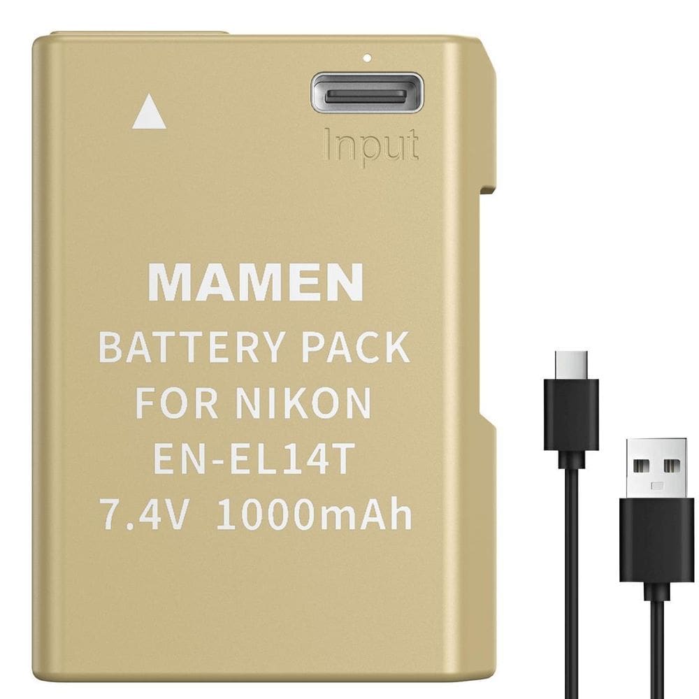 Bateria Mamen En-El14 Usb-C Para Câmeras Nikon