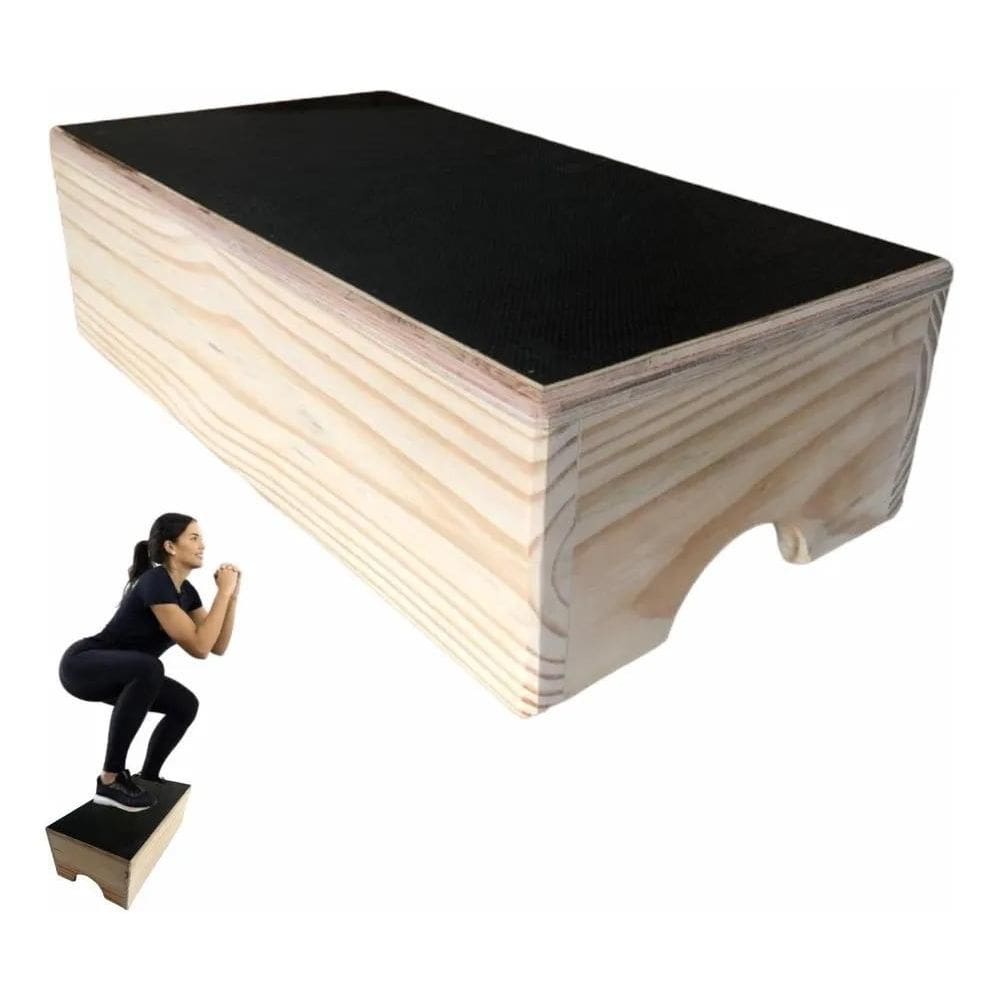 Step Caixote 50X27X15 Madeira Pinus Academia Ginastica