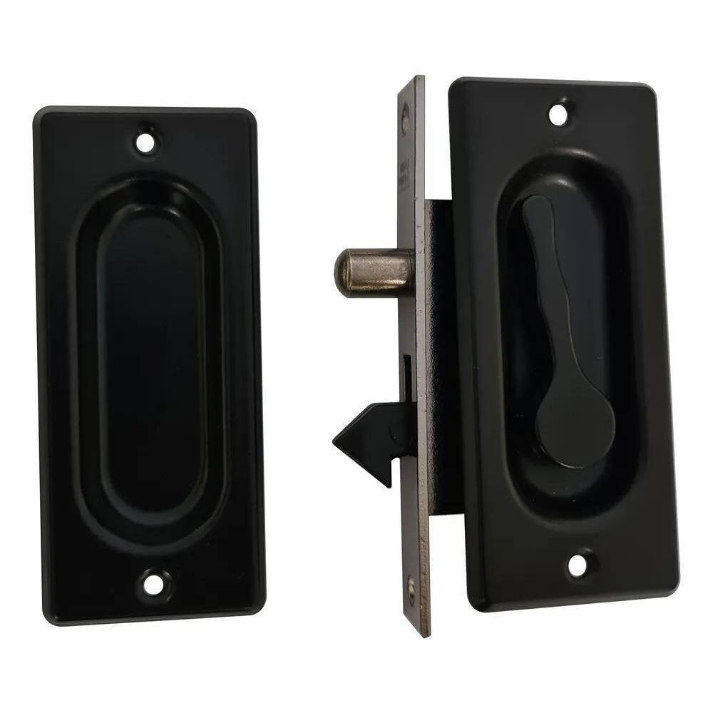 Fecho Janela Correr Concha Embutir Preto Fosco União Mundial