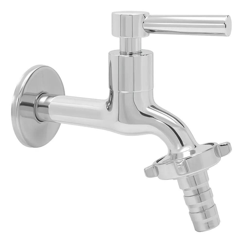 Torneira 100% Metal Inox Jardim Tanque Máquina 1/2 3/4 5074B