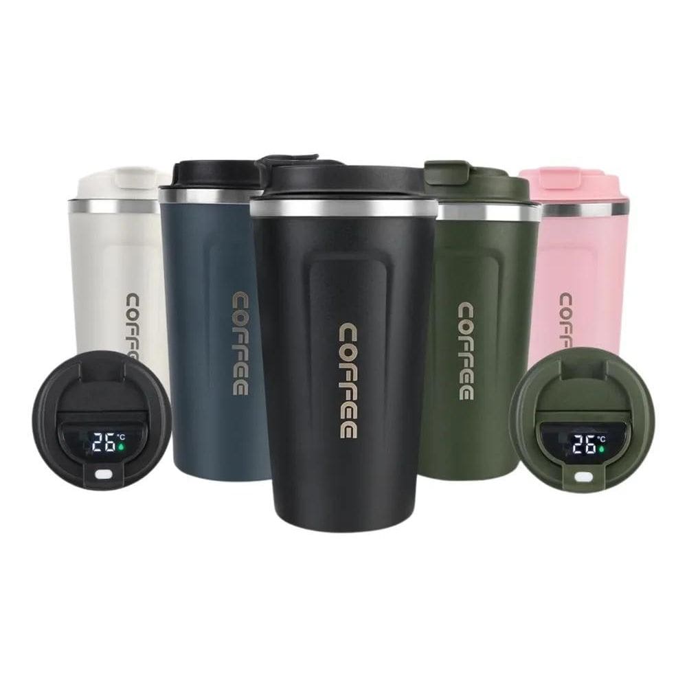 Caneca Copo Termico Coffee Inox Com Tampa Anti-Vazamento