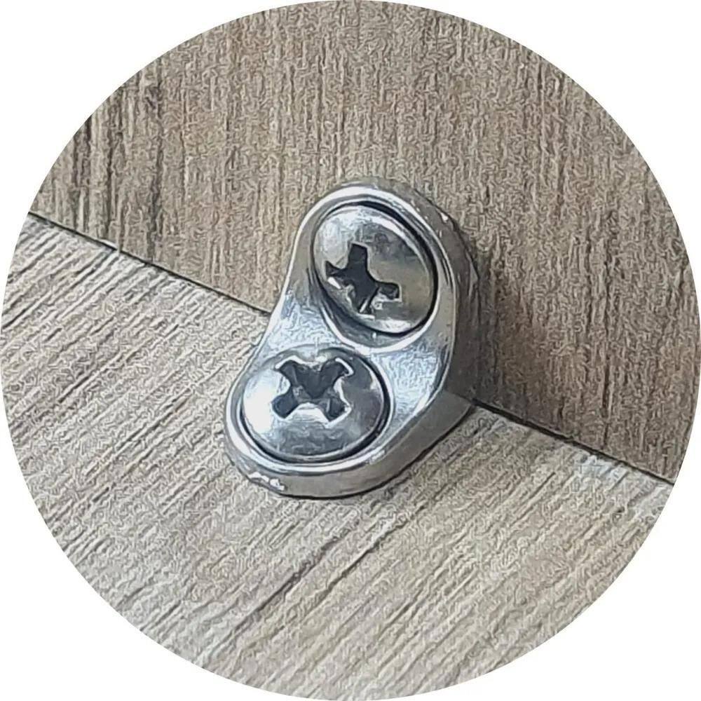 Cantoneira Cadeirinha Niquelada Suporte 2 Furos 13X13 100Pçs