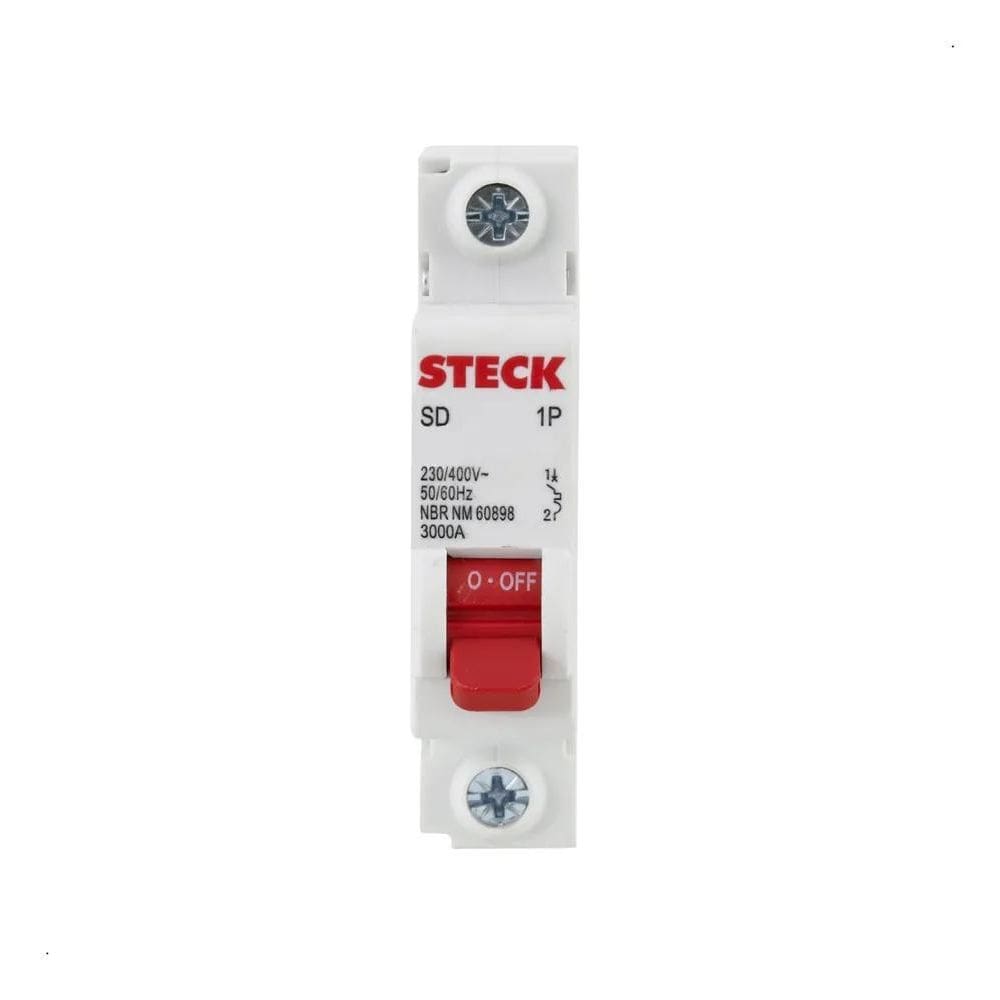 5X Steck Disjuntor Unipolar 1 Polo De 10A A 63A Amperes