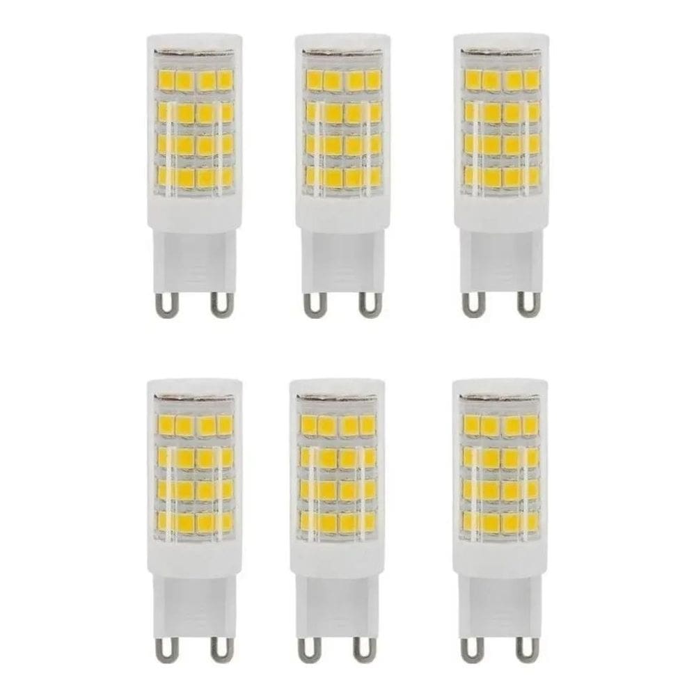 6X Lâmpada Halopin Led G9 5W 52 Leds Para Lustres E Arandela