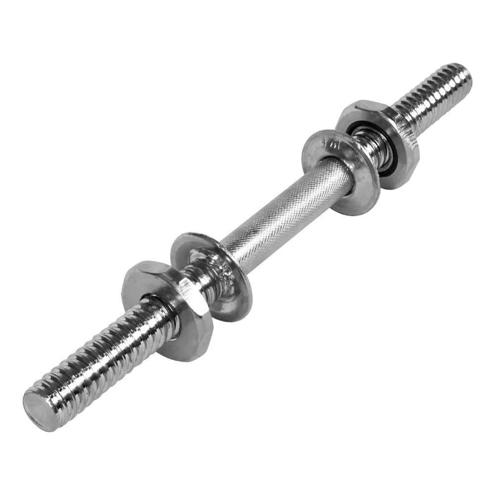 Halter Maciço 40Cm Cromado Com Rosca P/Treino Funcional Cor