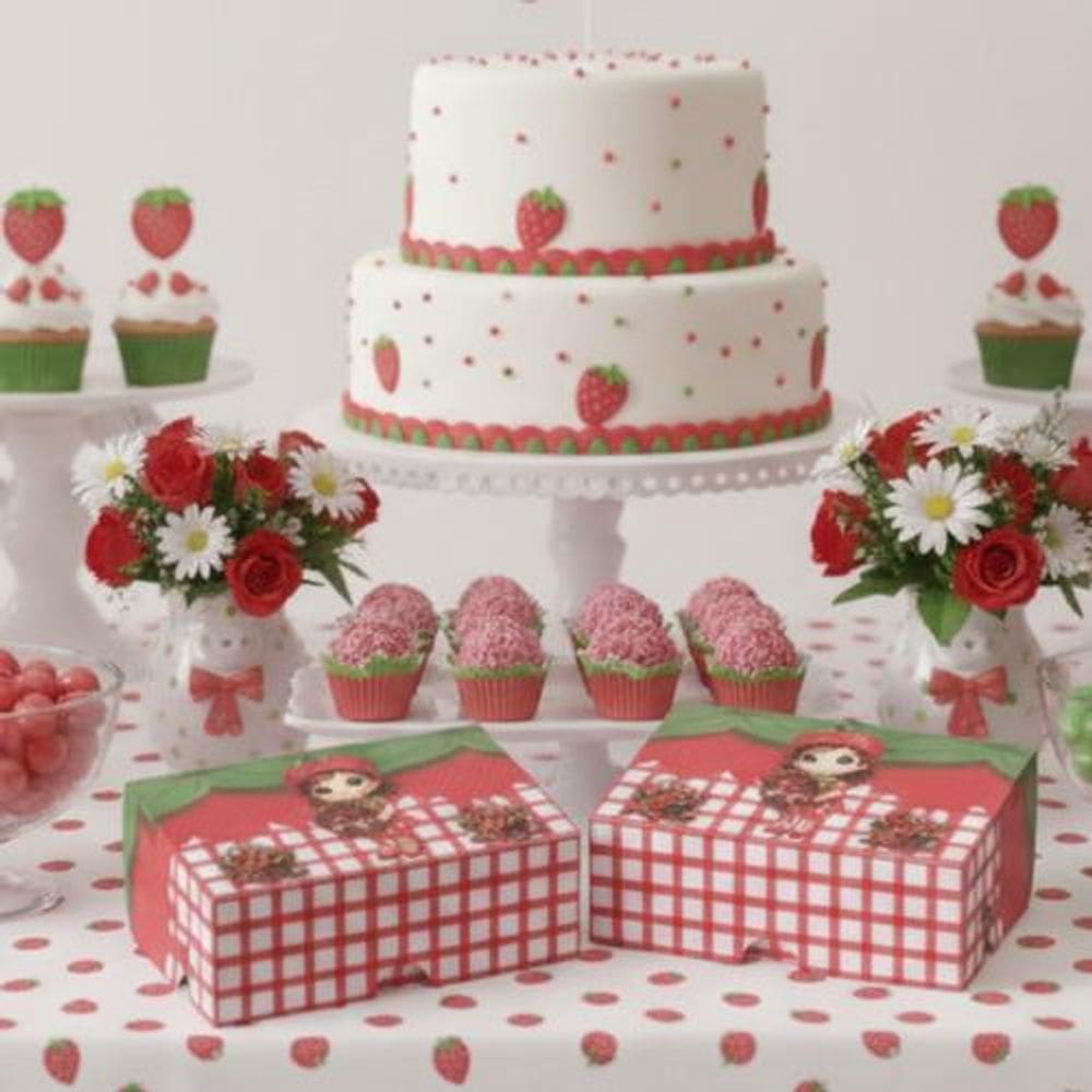 10 Caixinhas Docinho Morango Do Amor Festa Infantil