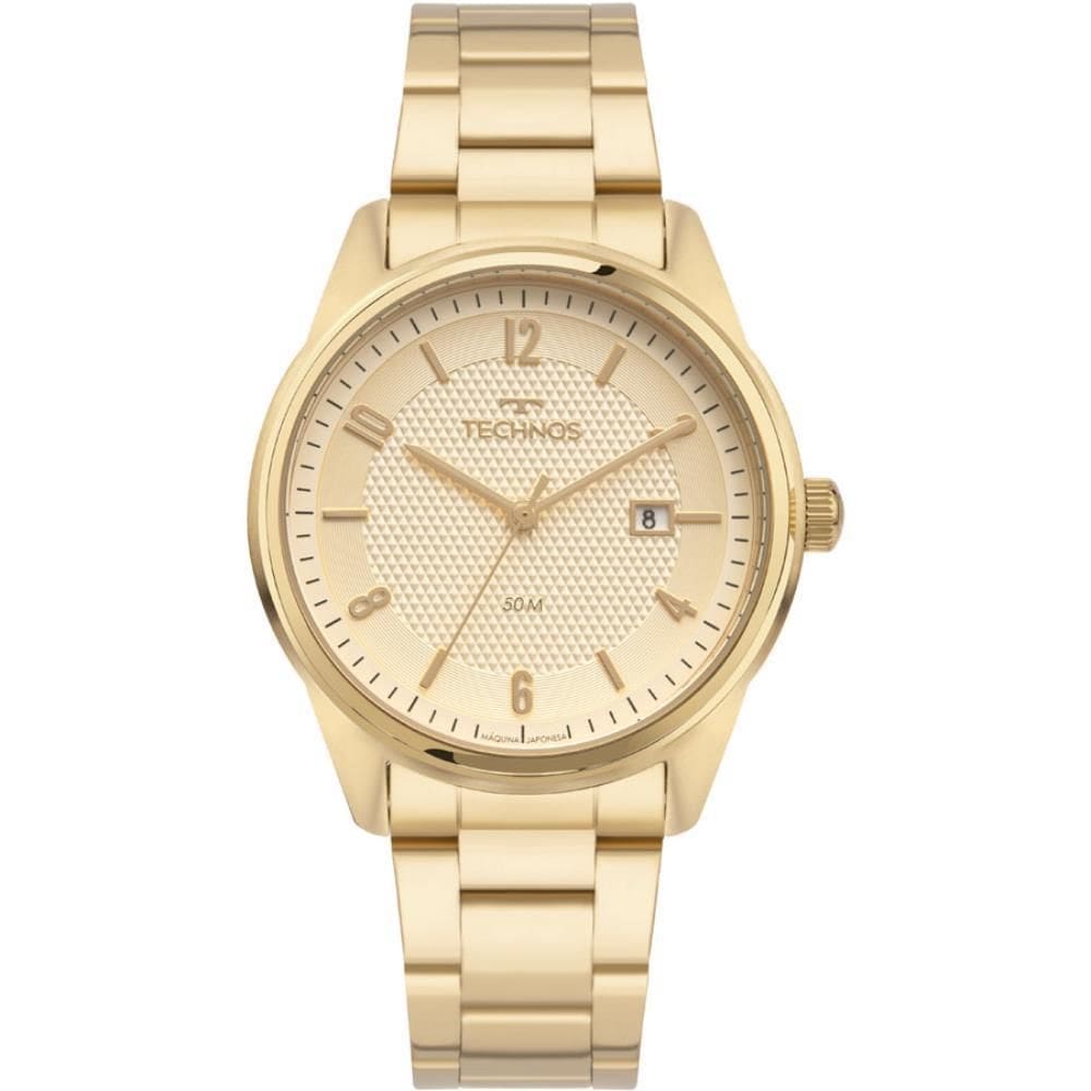 Relógio Technos Masculino Ref: 2115Twm/1D Classic Dourado