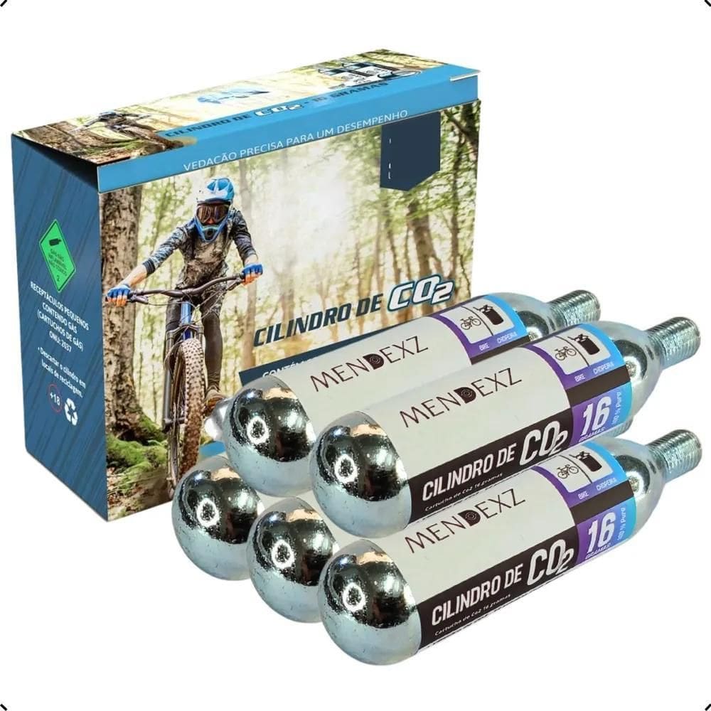 5X Co2 16G Pneu Bicicleta Moto Cartucho Refil Cilindro Com