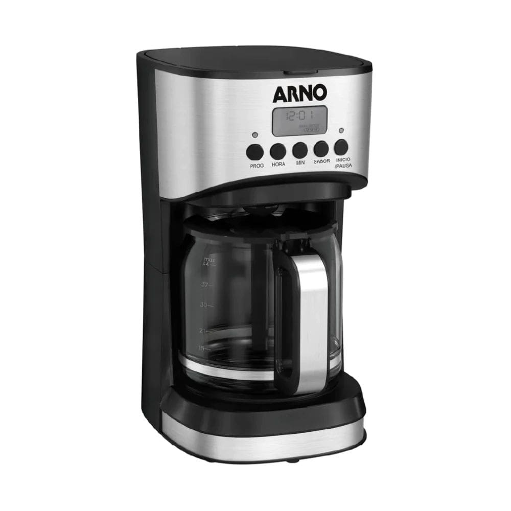 Cafeteira Elétrica Arno New Element Digital, 1,8L Tubo Misturador Flavormix, Função Programável, 44 Xícaras