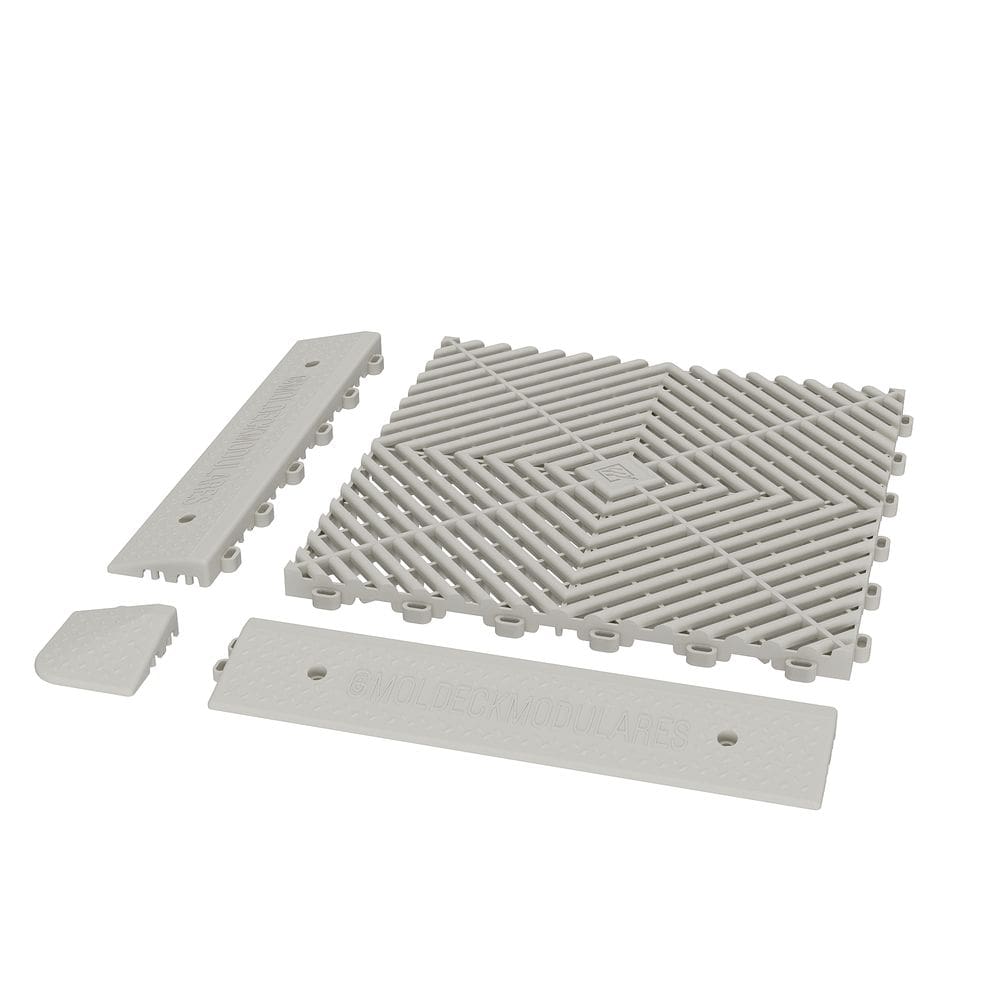 Rampa Femea Fixação/Acabamento Deck/Piso Modular Branco