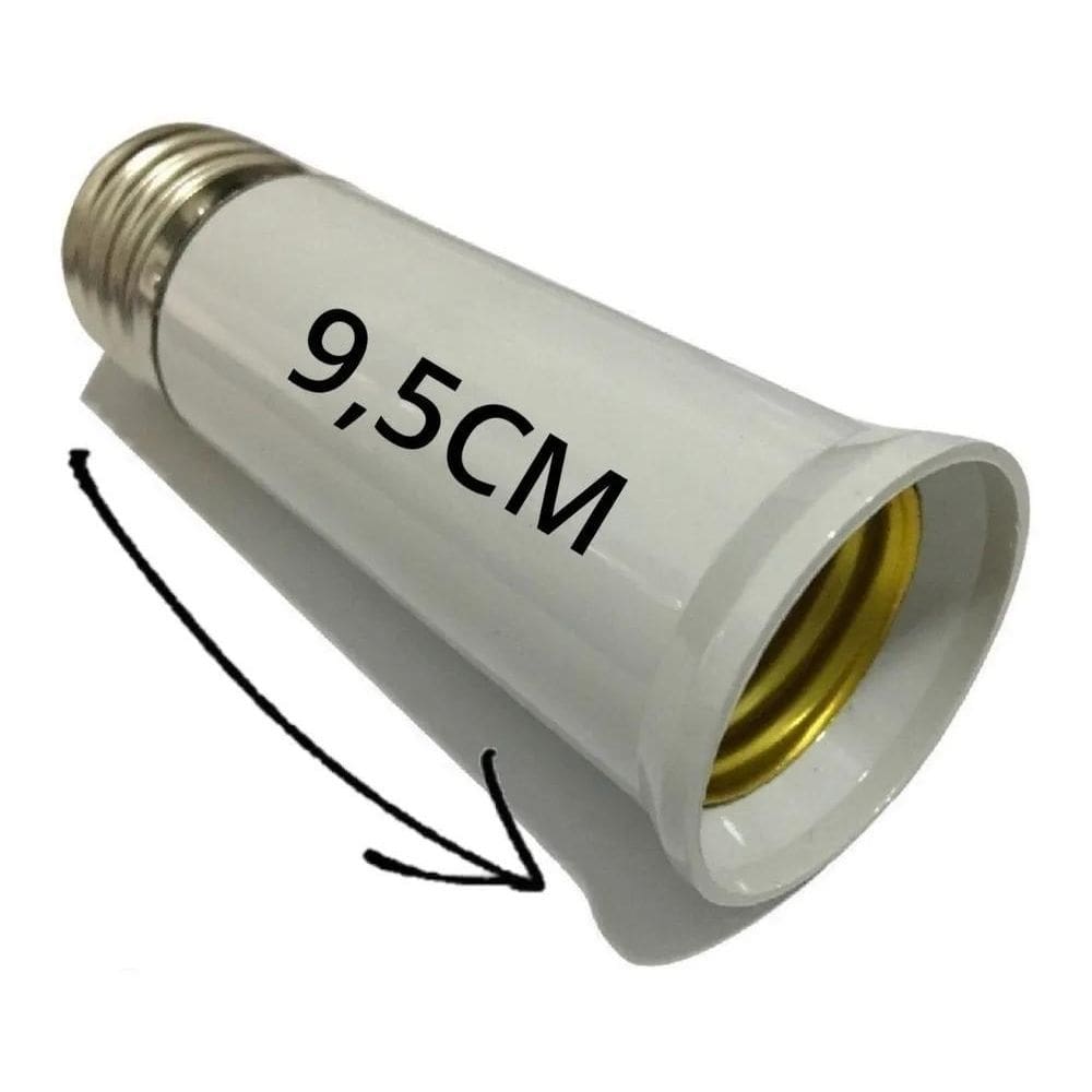 5X Prolongador Extensor Adaptador Soquete Lâmpada E27 - 95Mm