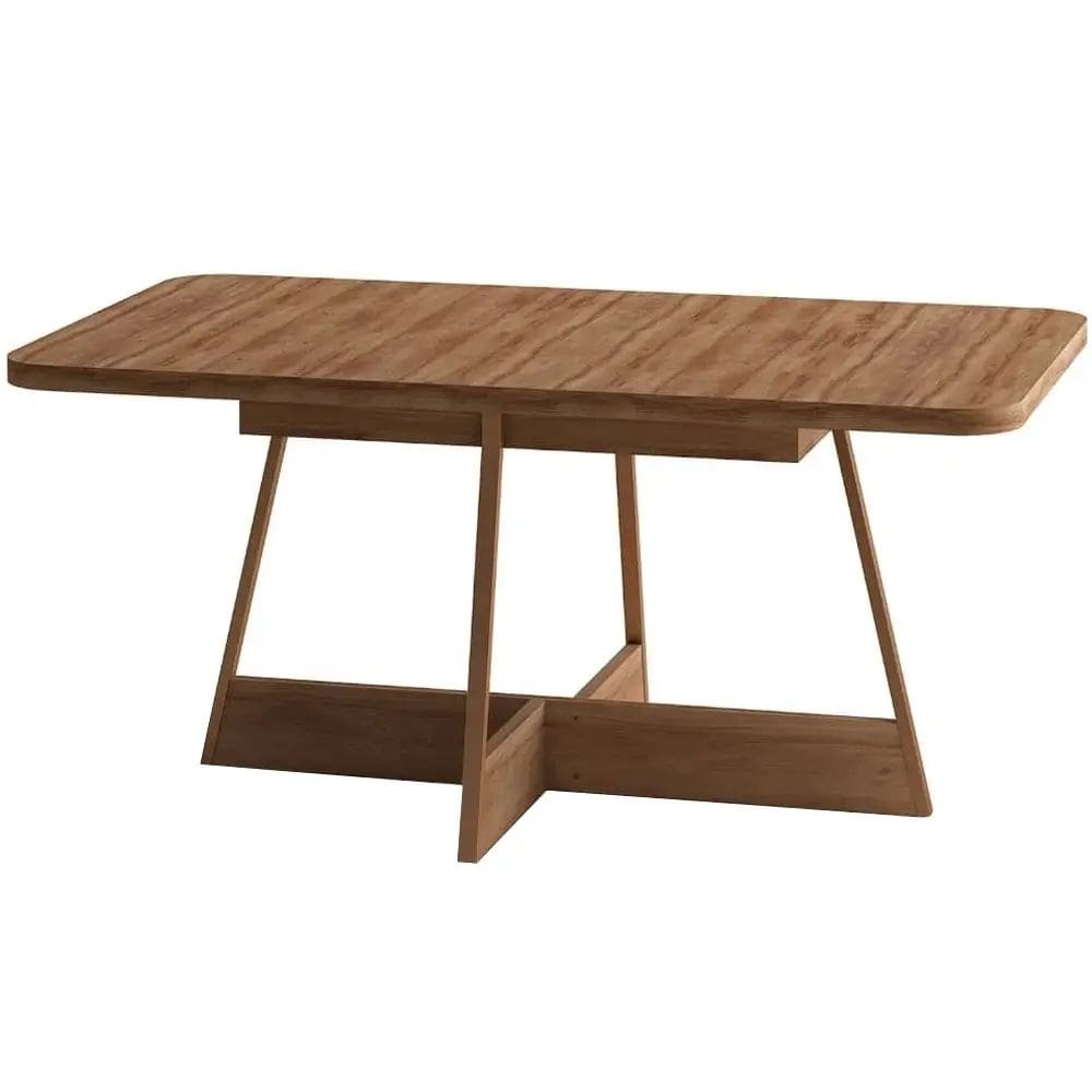 Mesa Atria 1592 Retangular 160cm Carraro Cor Nogal com Rose Cobre
