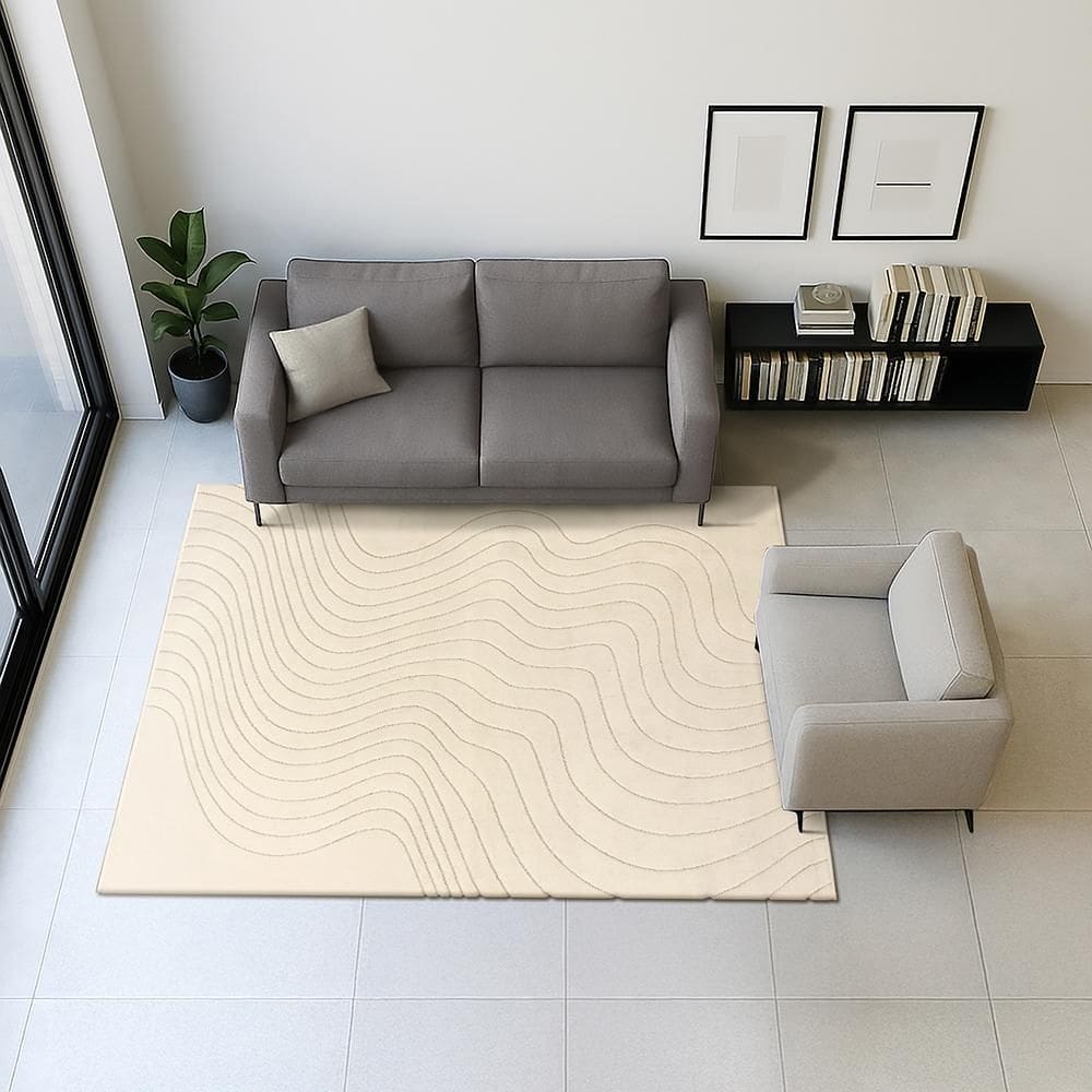 Tapete Movimentos Curvas Snow 150x200cm Tapetes São Carlos