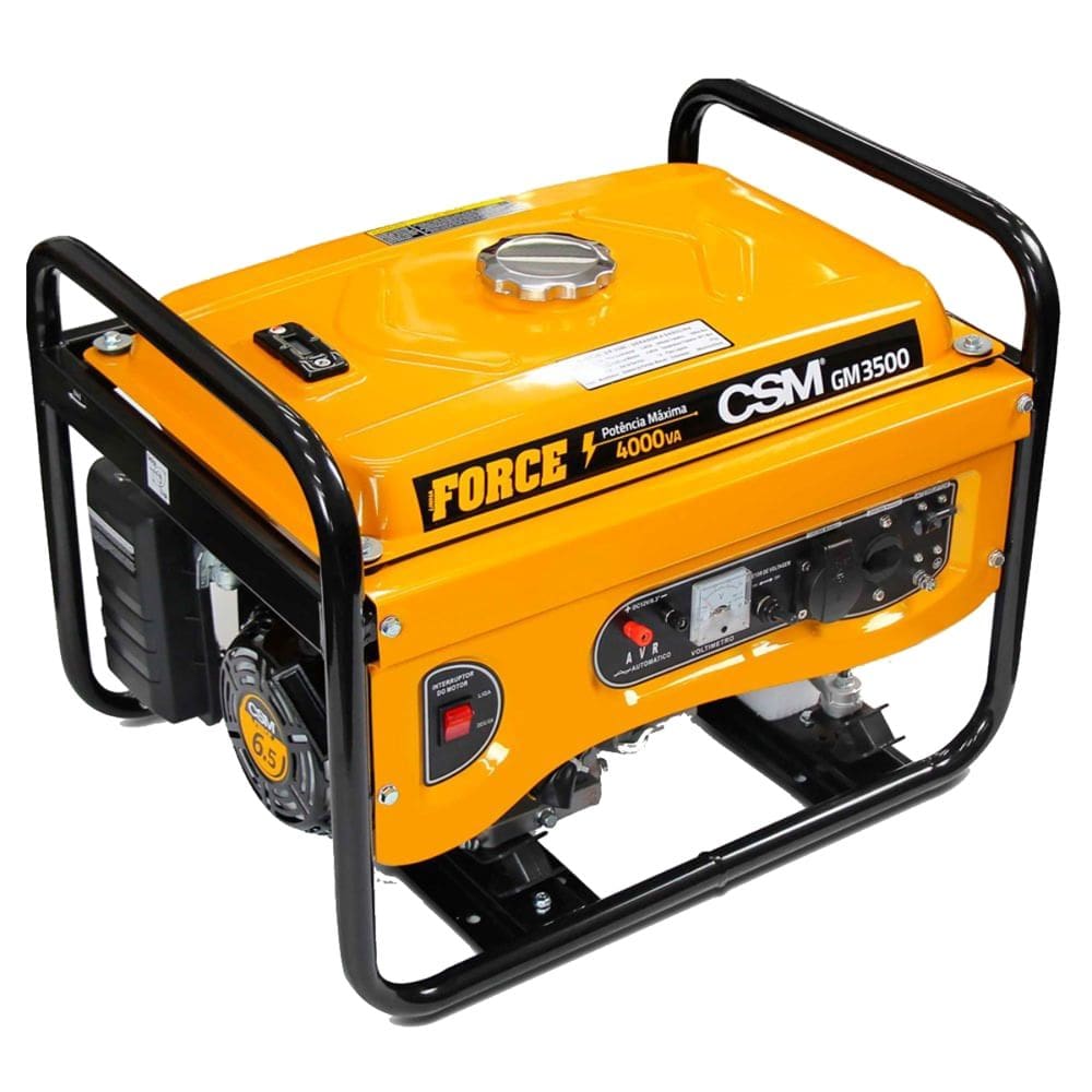 Gerador de Energia Portátil a Gasolina GM-3500 3500VA 6,5HP Bivolt Partida Manual - 40144402 - CSM
