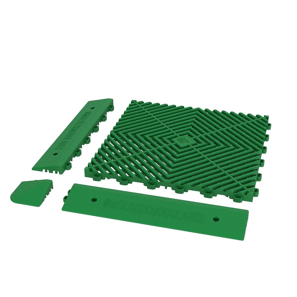 Rampa Femea Fixação/Acabamento Deck/Piso Modular Verde Folha