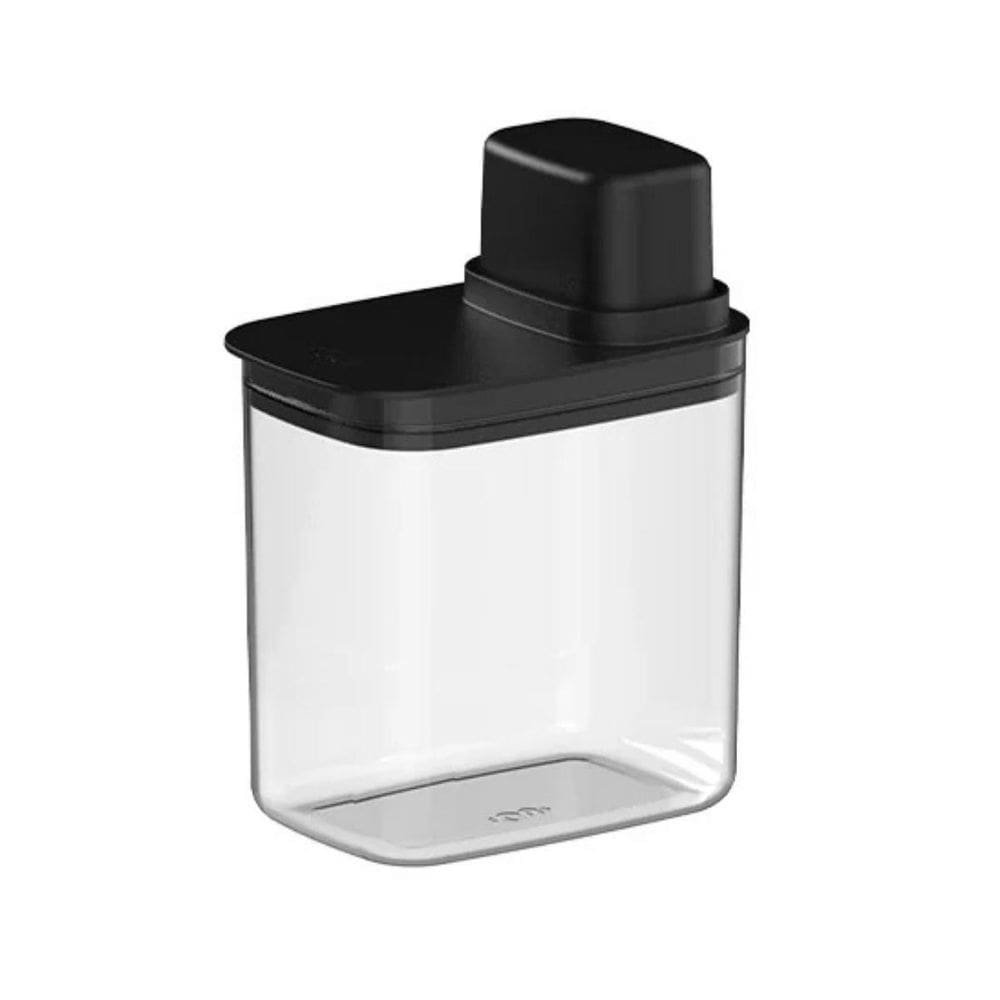 Kit 2 Pote Hermetico Ou C/Medidor 1,5L Drop - Preto