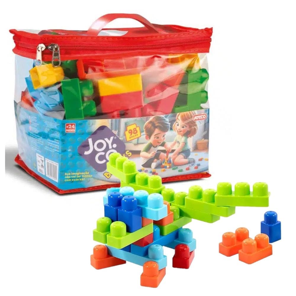 Blocos De Montar Joy.co Bambola Brinquedos 98 Pçs Educativo