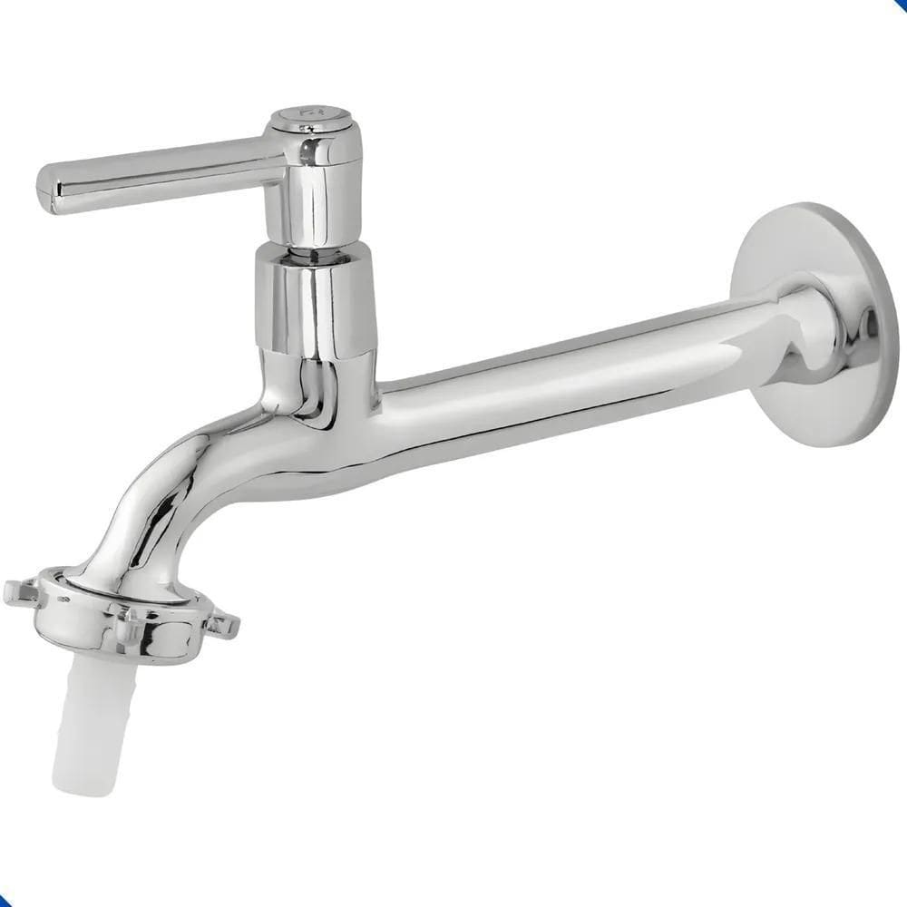 Torneira Metal 1158 Tanque 18Cm Bico Tanque Pia 1/4 Volta