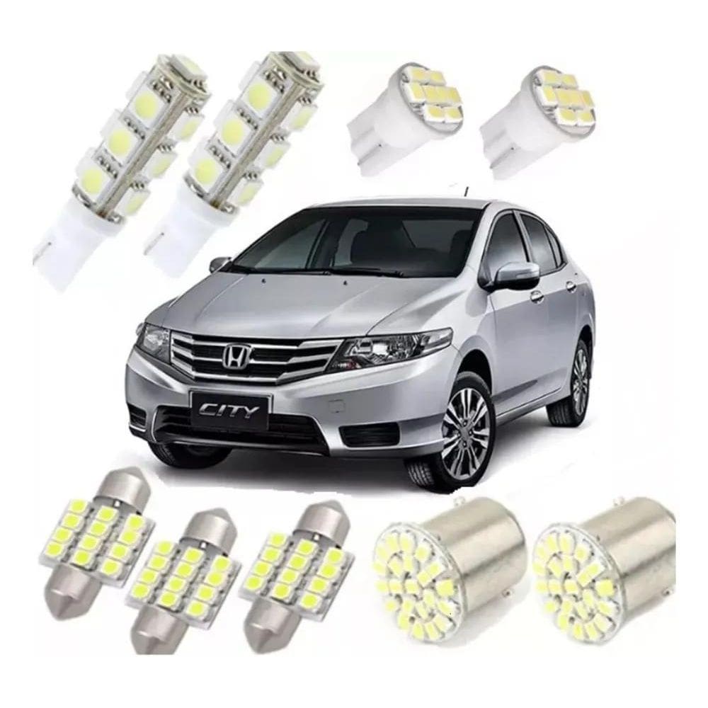 Kit Lampadas Led Honda Fit City Civic Placa Pingo Torpedo Ré