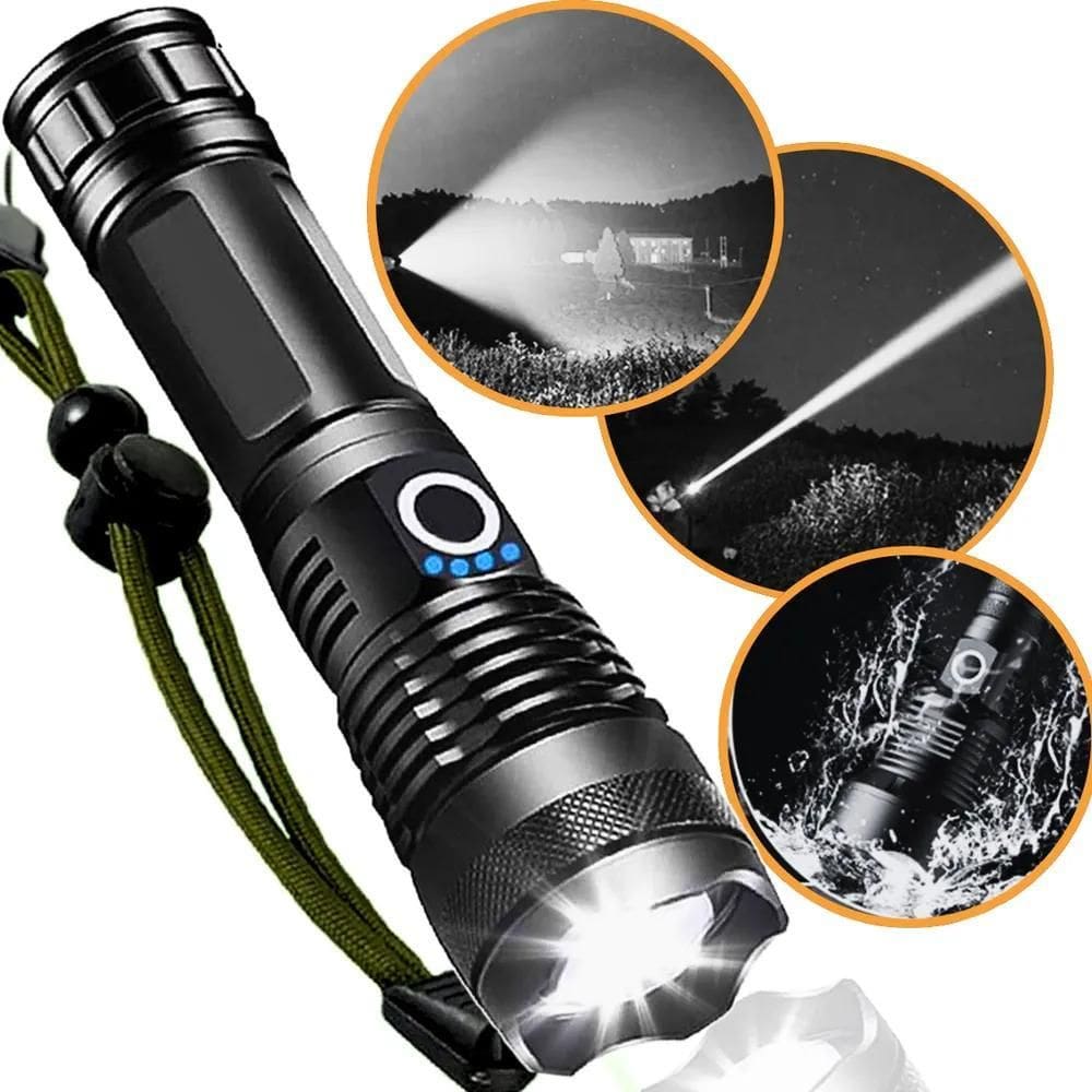 Lanterna Mais Forte Do Mundo T9 Potente Led Cree Usb