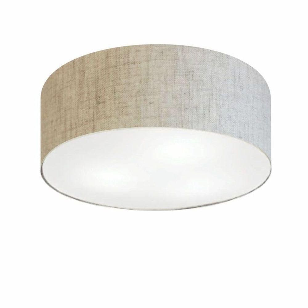 Plafon Para Sala De Estar Cilíndrico Se-3047 Cúpula Cor Rústico Bege