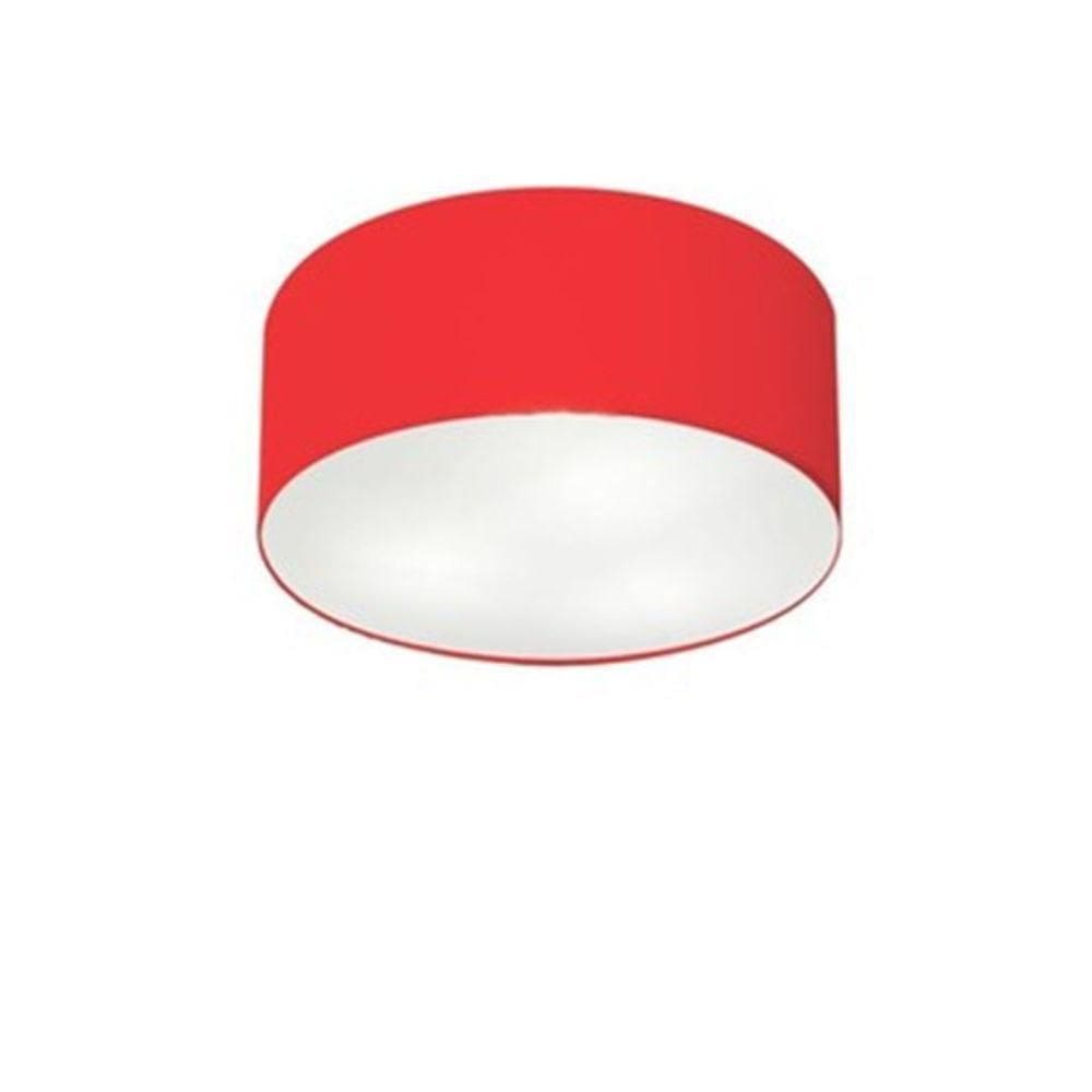 Plafon De Sobrepor Cilíndrico Sp-3010 Cúpula Cor Vermelho