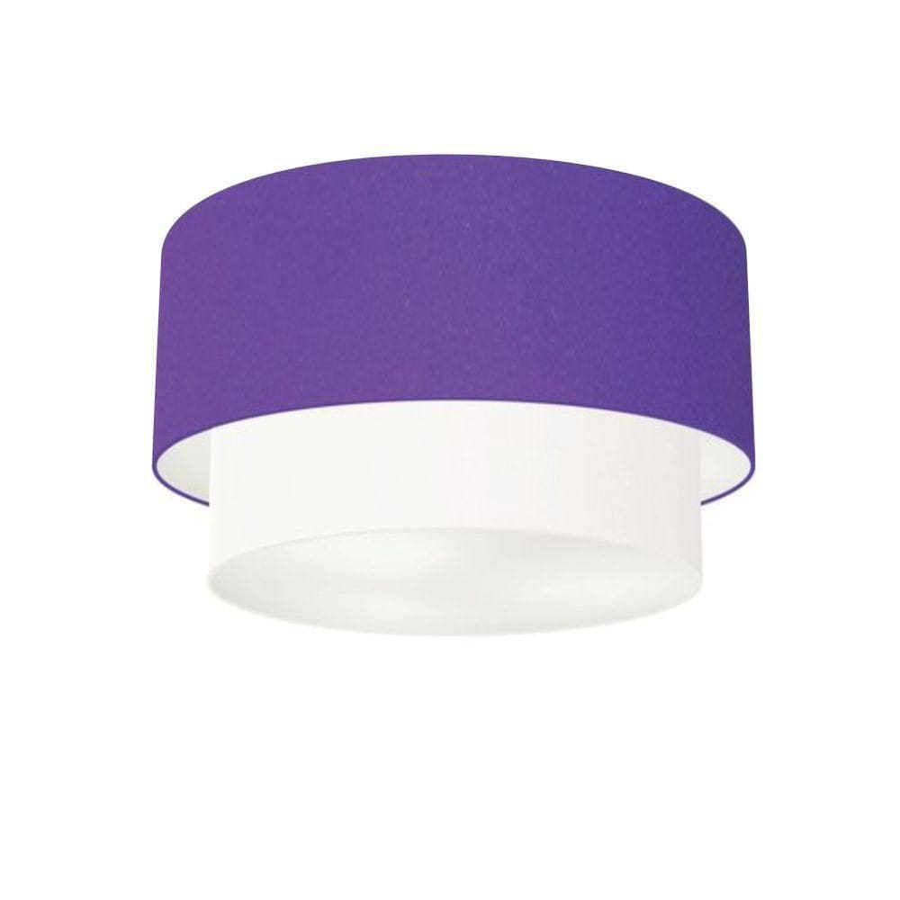 Plafon Para Corredor Cilíndrico Sc-3045 Cúpula Cor Roxo Branco