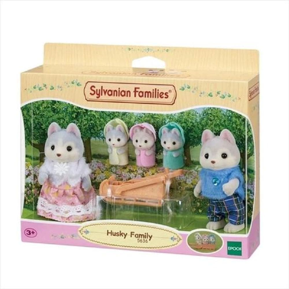 Sylvanian Families Família dos Huskys com Acessórios Epoch 5636