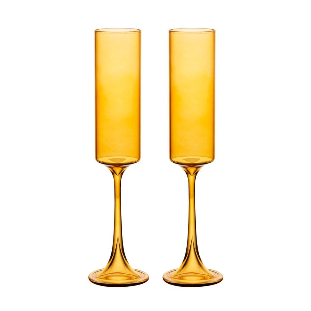 Jogo 2 Taças De Vidro Boro Champanhe 170ml Âmbar Fiesta Lyor