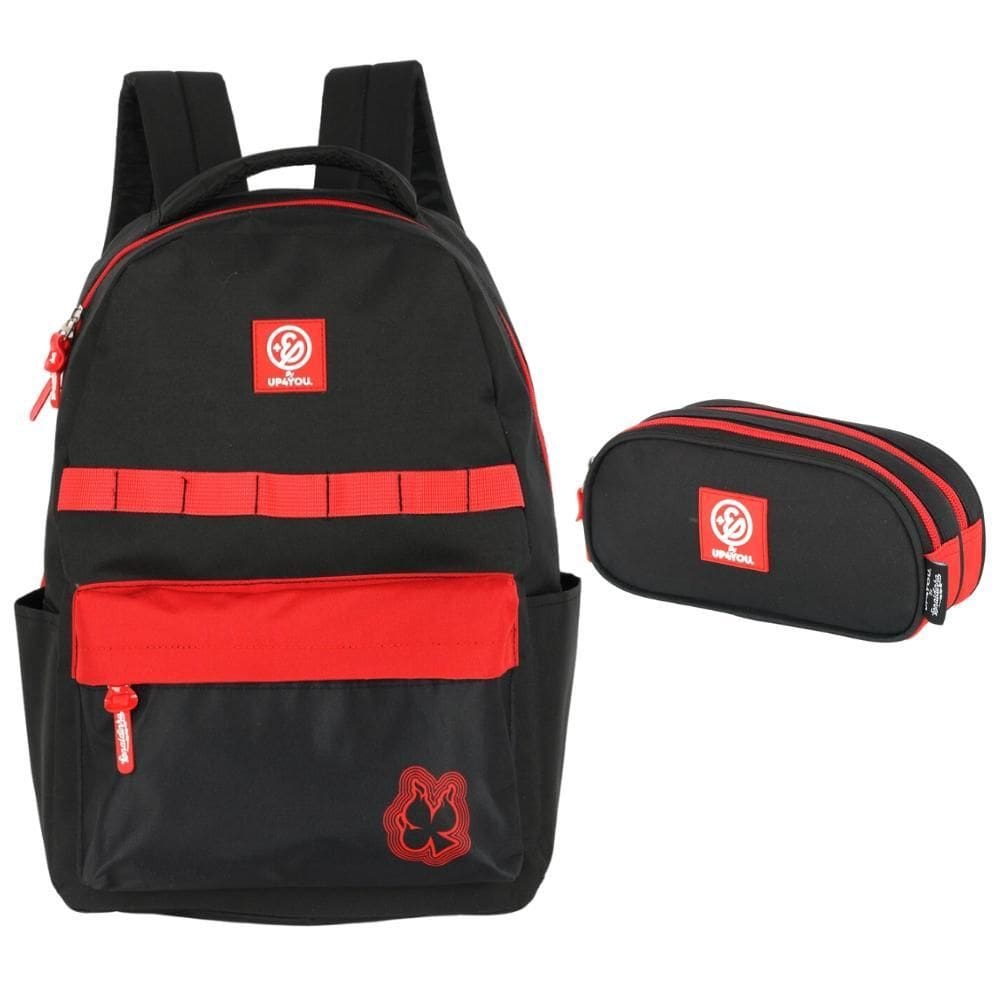 Kit Mochila De Costas Oficial Enaldinho Luxcel Ms47511 Preto