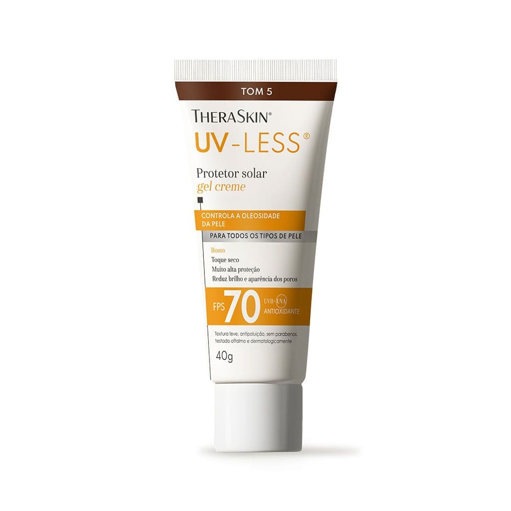Protetor Solar Theraskin UV Less FPS70 Gel Creme Tom 5 40g