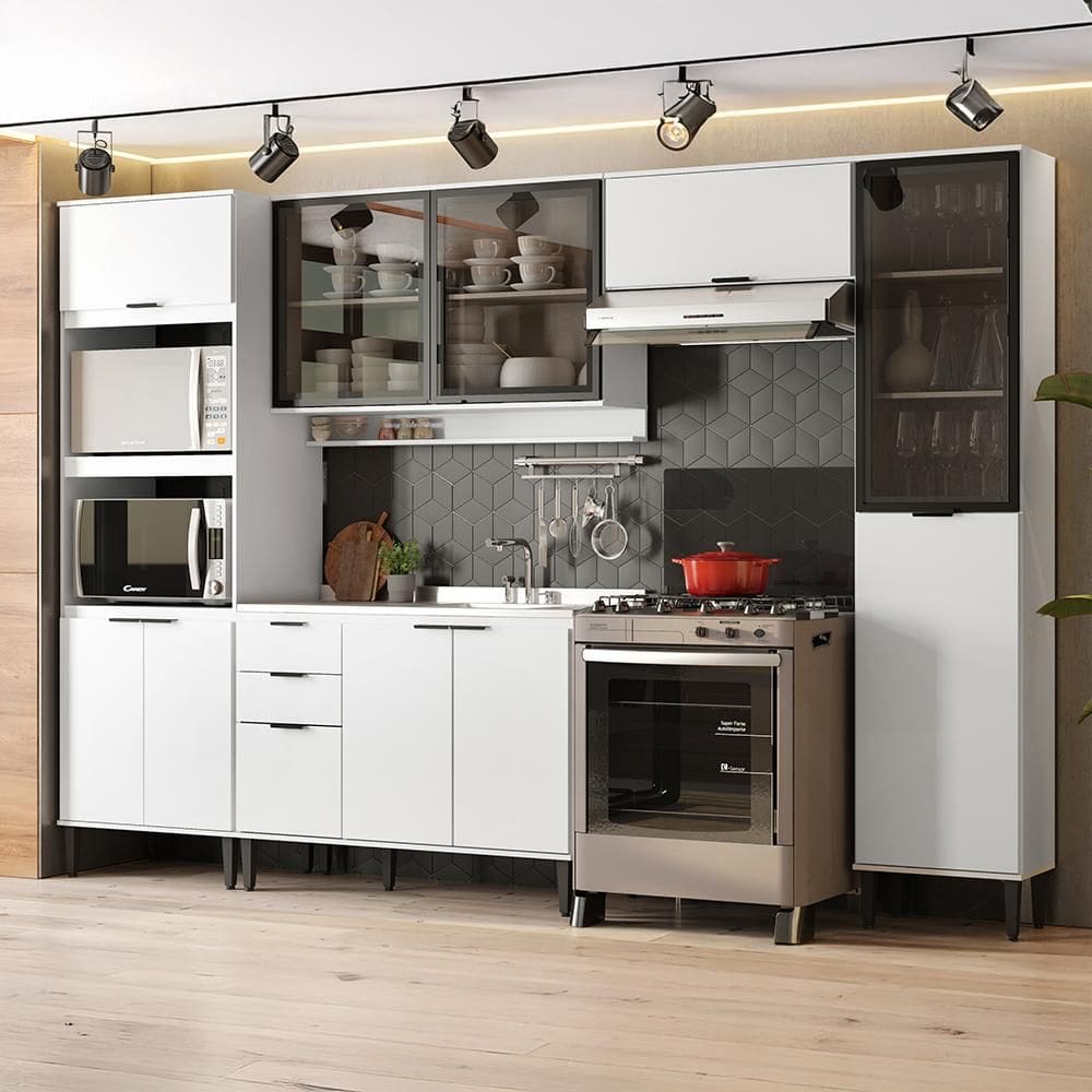 Cozinha Completa Miami Master Carraro Branco
