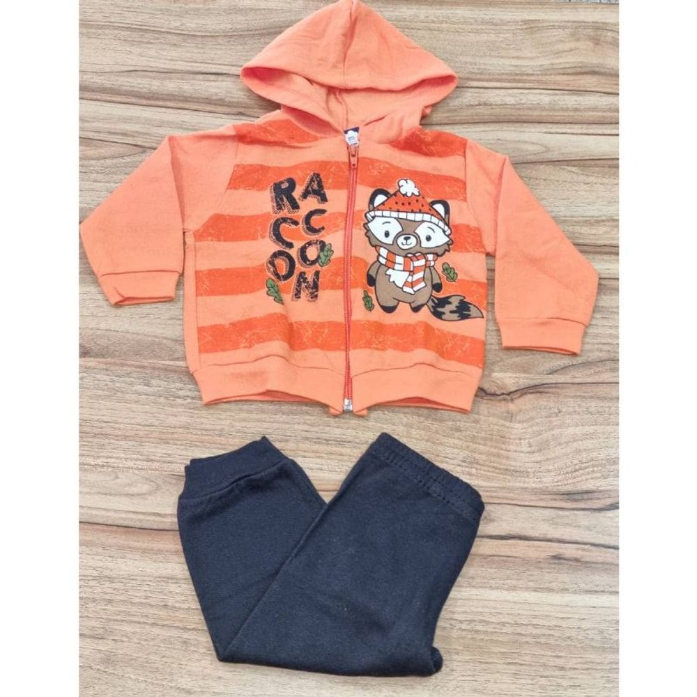 Conjunto Infantil Inverno Estampado Laranja M/G