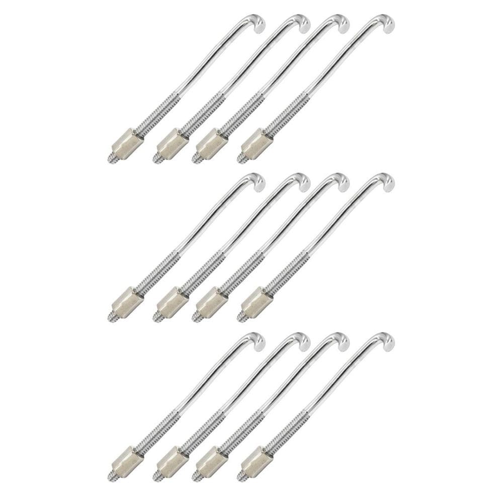 Kit 12 Garra Afinação Percussão 10Cm Cromo Com Porca Torelli