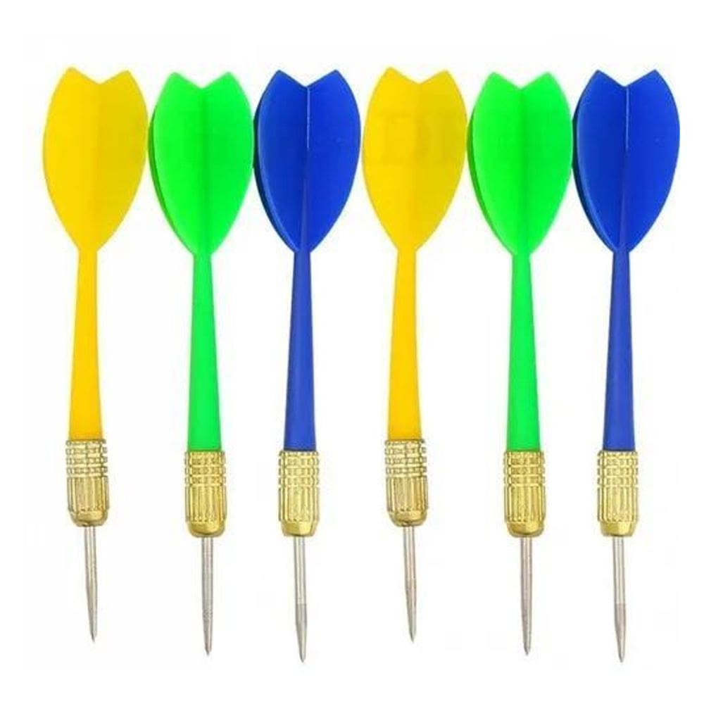 Kit 6 Dardos Ponta De Metal Reposição Profissional Cor Verme
