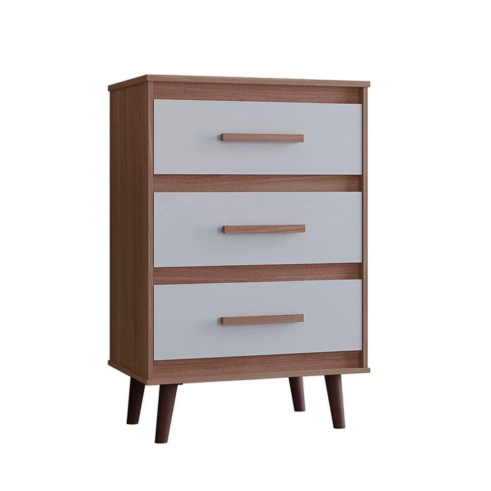 Cômoda para Quarto Pé Palito 3 Gavetas Lima