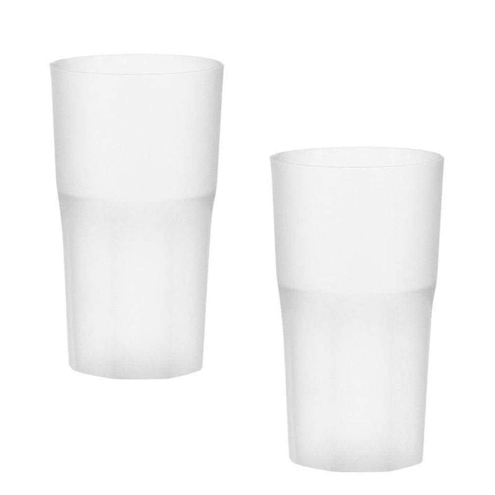 Kit 2 Copos Roma Branco 360Ml Plástico Premium