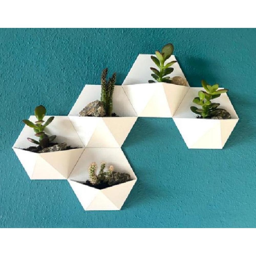 Kit 3 Vasos Suculenta Estilo Modular
