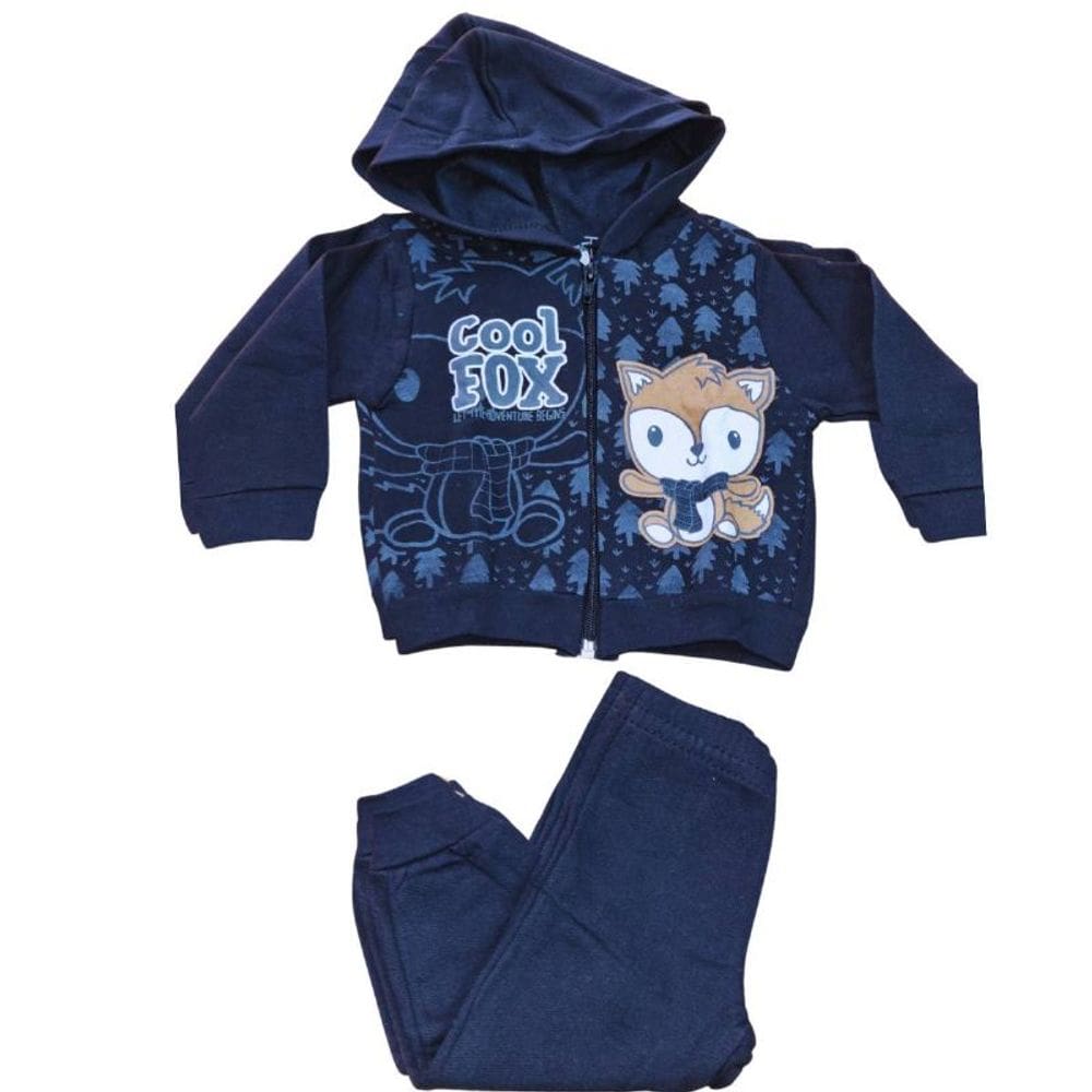 Conjunto Infantil Inverno Preto Raposinha P/M/G