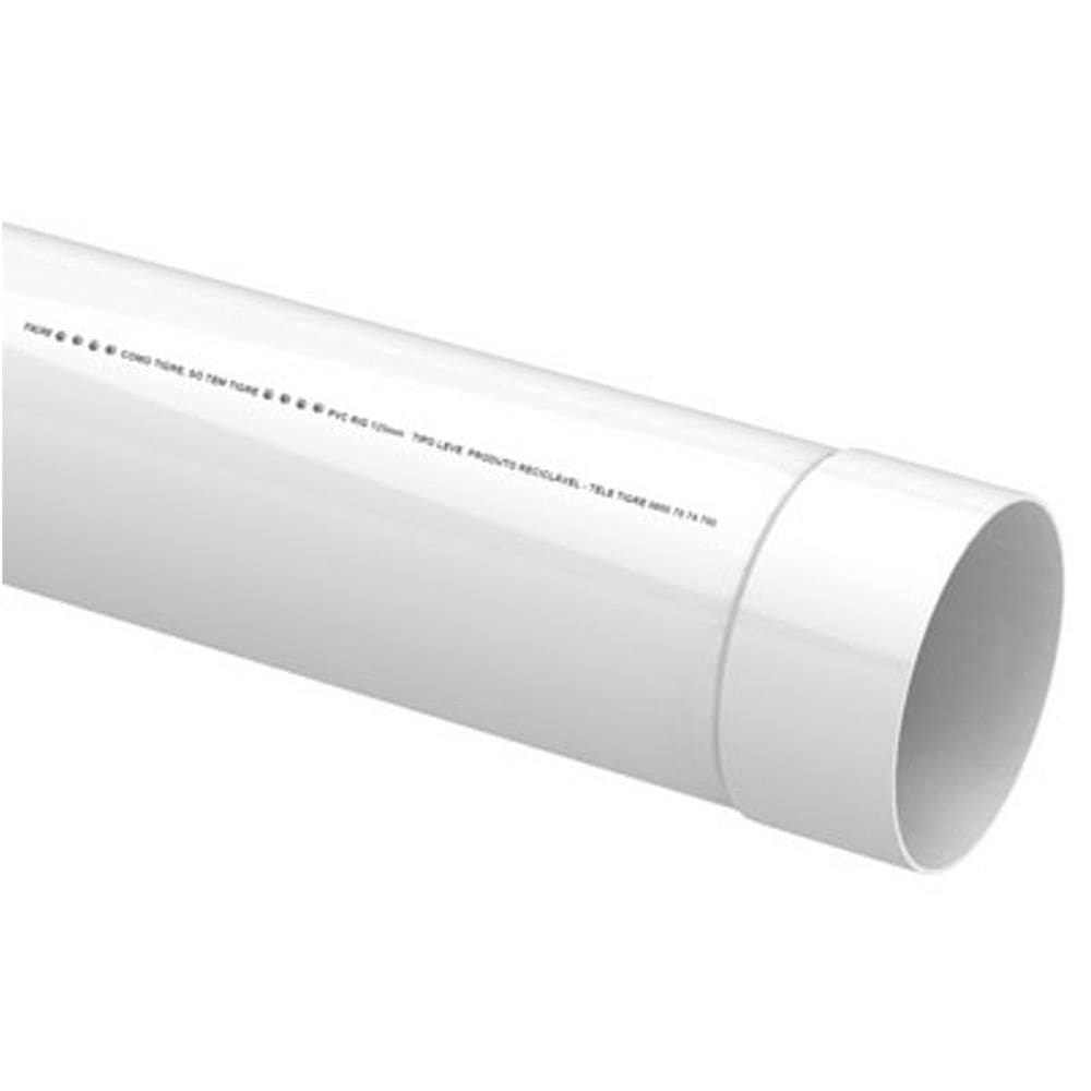 Tubo de Esgoto Primário de PVC Branco 10”” 250mm 6 Metros - 11207693 - TIGRE