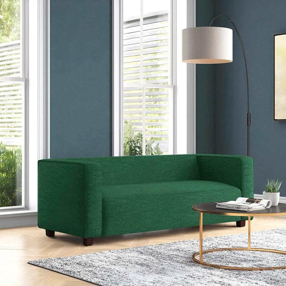 Sofá Namoradeira Amsterdam 1,40m Veludo Verde - Inova Decorações