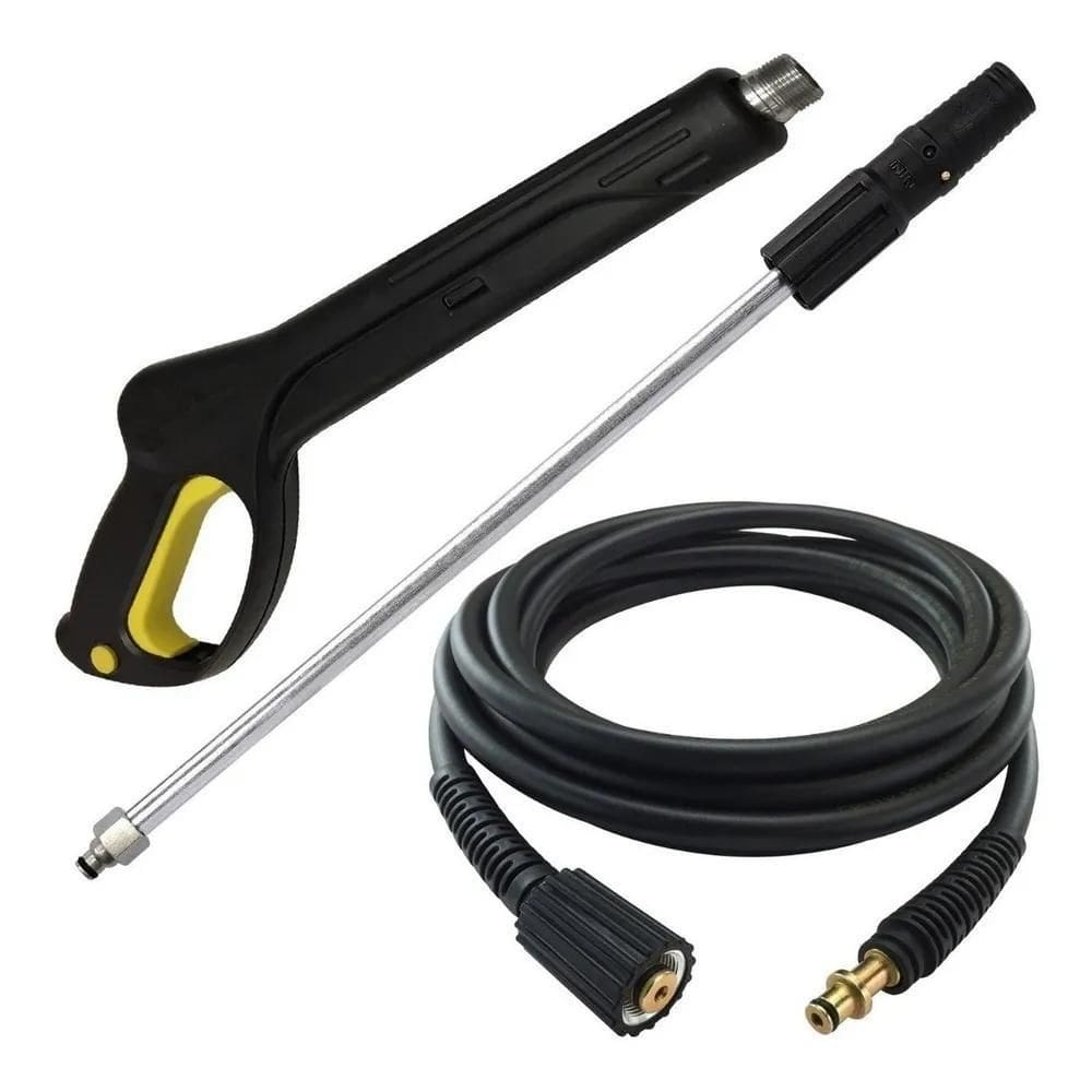 Kit Pistola + Tubeira 10 Mts Mangueira Nylon Karcher Hd 585