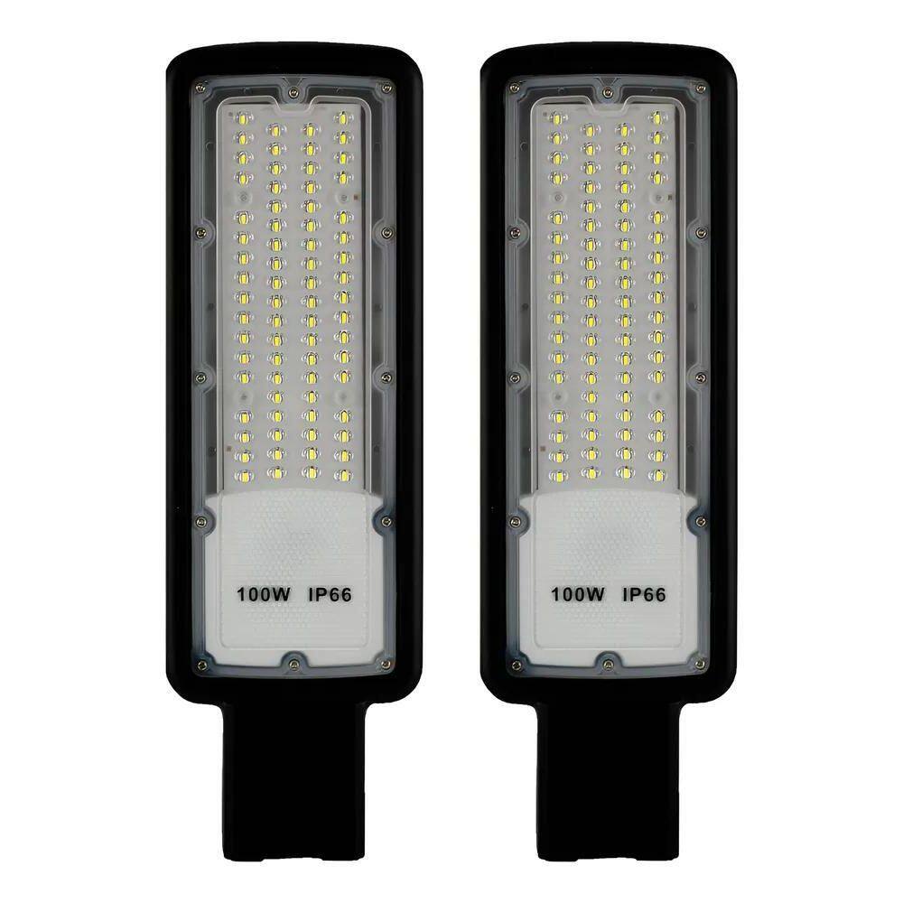 Kit 2 Luminária Led Para Poste 100W Iluminação Publica Sm