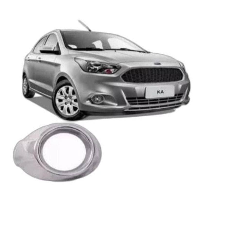 Moldura Grade Farol Ford Ka Furo Cromado