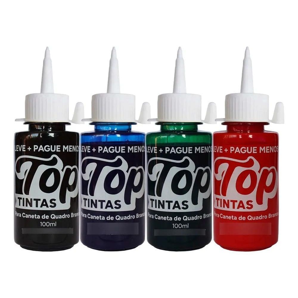 Tinta Caneta Pincel Marcador Quadro Branco 100Ml Top Tintas