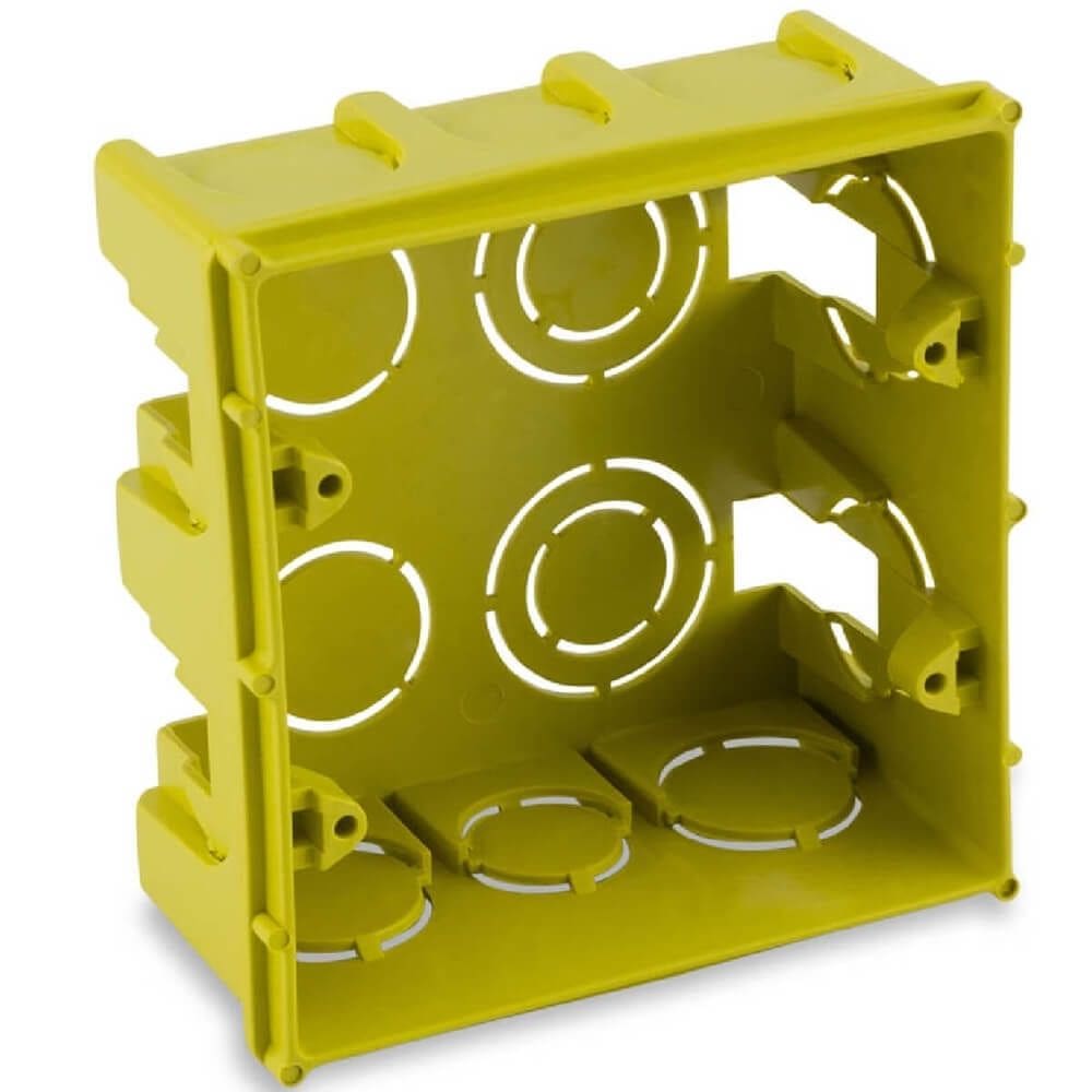 Caixa de Luz Quadrada 4x4 Amarela - 600300002 - FORCELINE